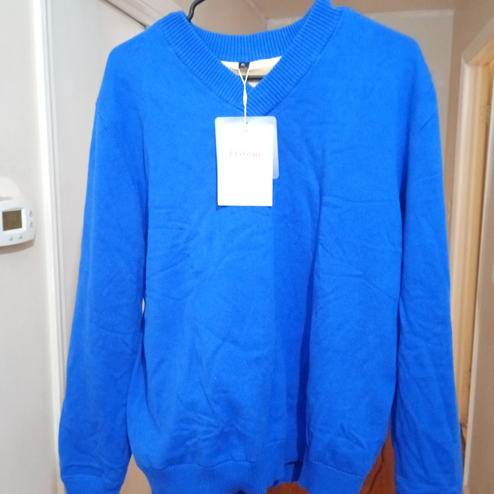 Not Rated Blue V-Neck Sweater Classic Knit